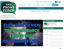 Tablet Screenshot of frontporchaustin.org